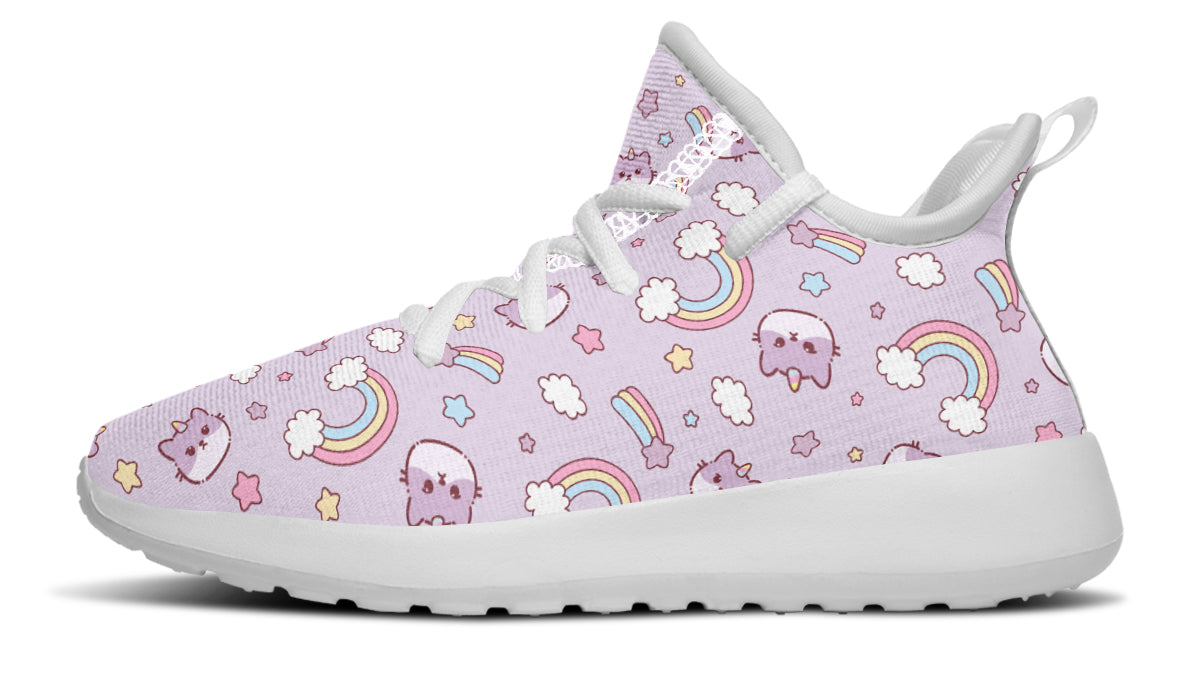 Zapatillas de deporte para niños Arcoiris y gatos 