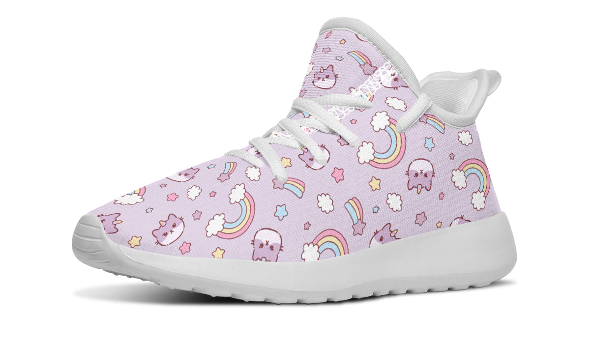 Zapatillas de deporte para niños Arcoiris y gatos 