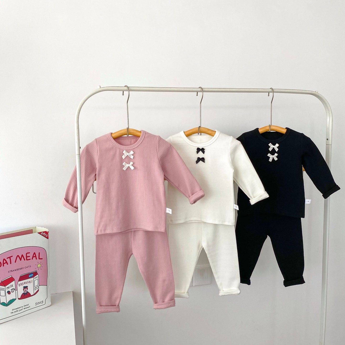 Arrival Autumn Baby Girls Long Sleeves Simple Knitted Top and Solid Color Long Trousers – Clothing Set