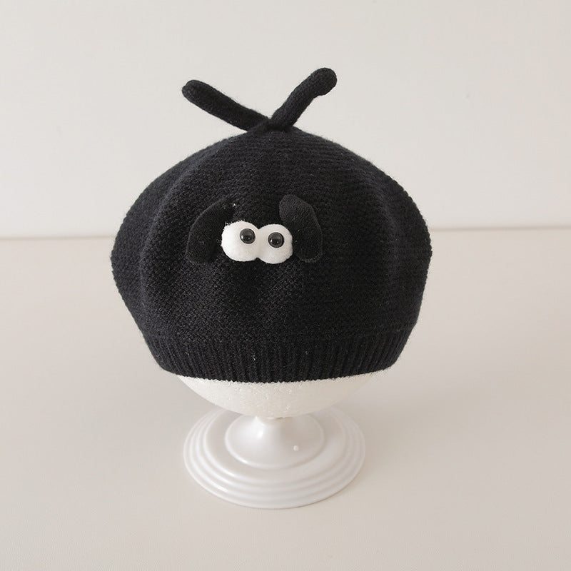 Winter and Autumn Cute Cartoon Knited Hat for Baby: Painter’s Beret Hat