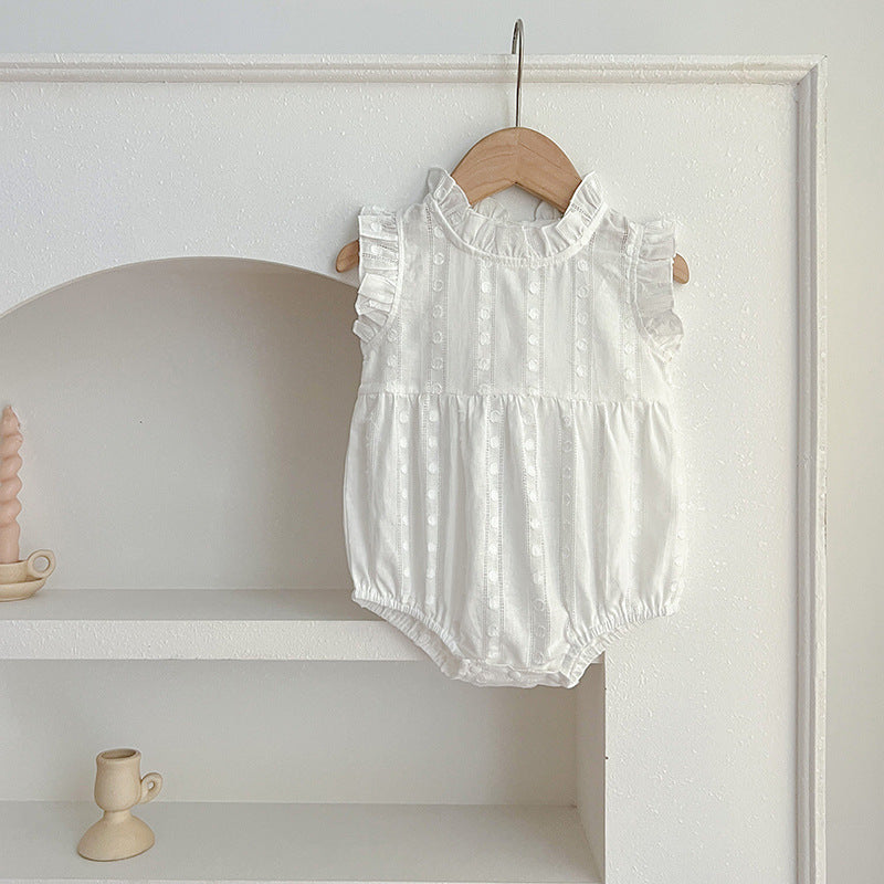 Mono de lunares sin mangas para niñas de verano 