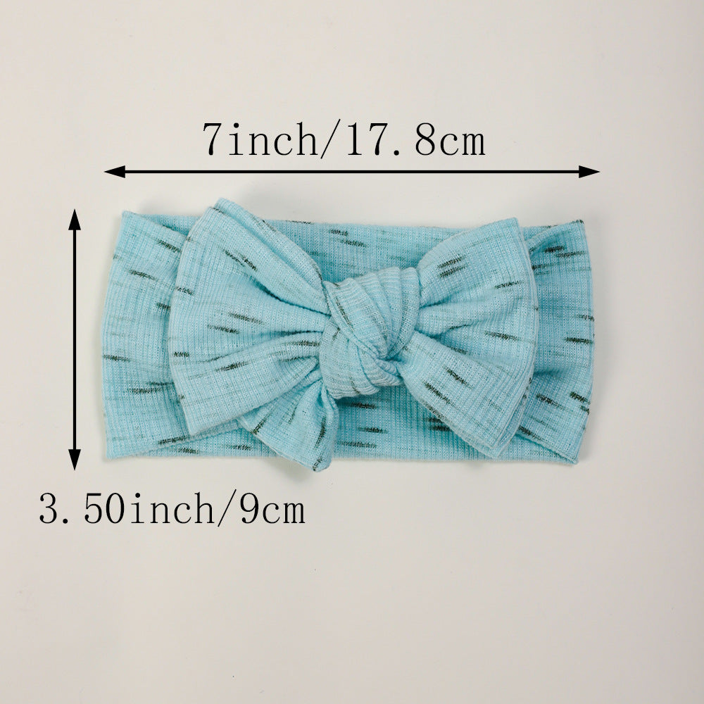 Printed Bow Headband for Baby with Fontanelle Protection