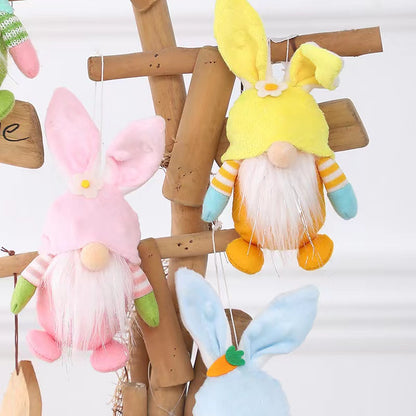 Easter Bunny Gnome Doll Elf Figure Pendant Decorative Props