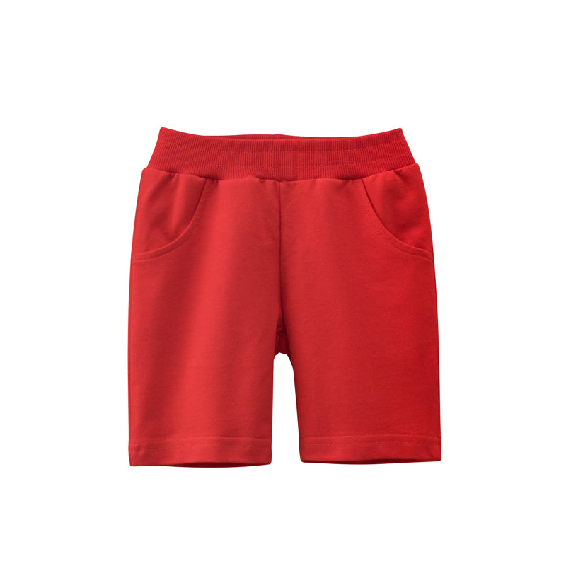 Boys Solid Casual Short Pants In Summer