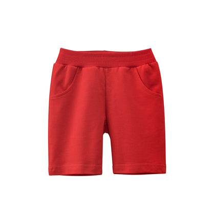 Boys Solid Casual Short Pants In Summer