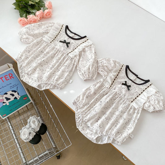 Spring/Summer Arrival Baby Girls Long/Short Sleeves Floral Print Onesies Bodysuits