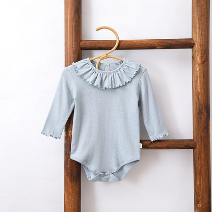 Autumn Hot Selling Baby Girls Simple Casual Solid Color Onesies Bodysuits