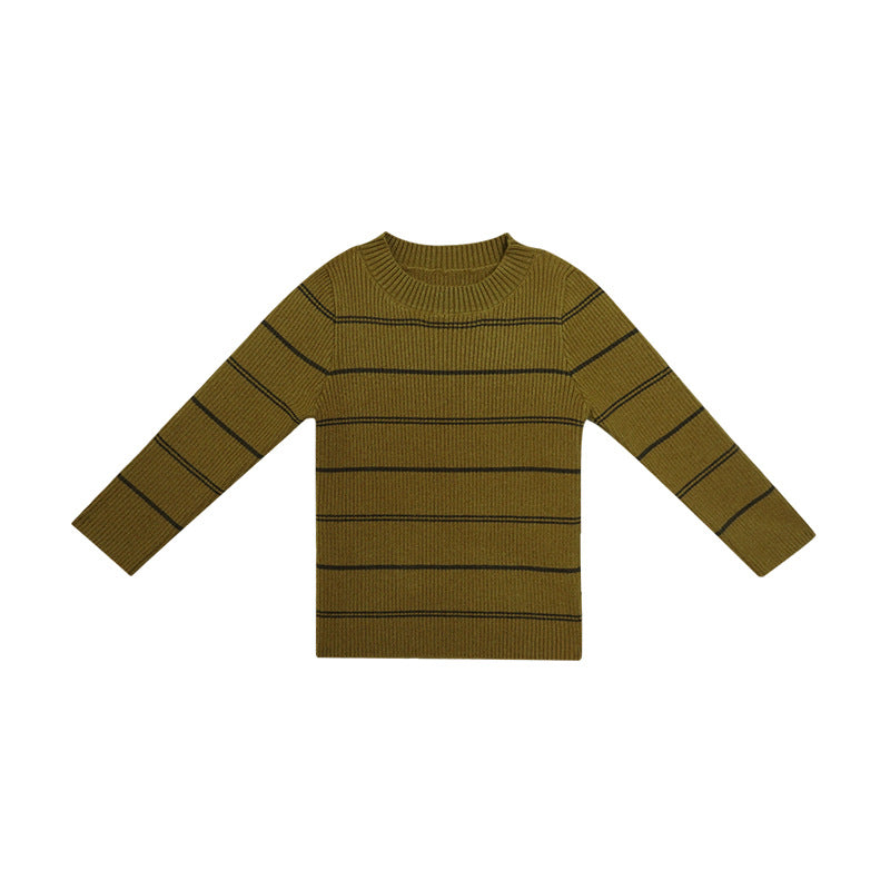 Arrival Kids Unisex Soft Comfortable Knitted Long Sleeves Striped Top Casual Sweater