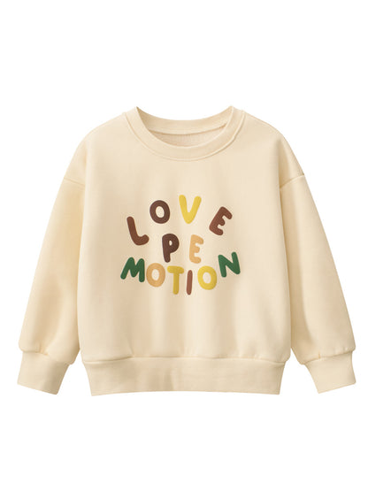 Baby Boy Kids Letters Pattern Crew Neck Long Sleeves Warm Cozy Pullover