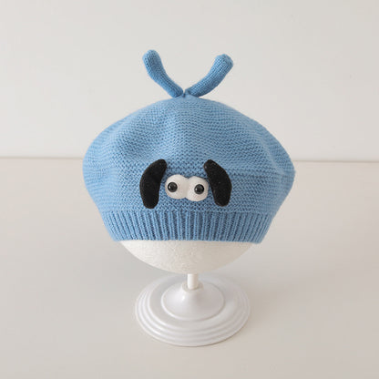 Winter and Autumn Cute Cartoon Knited Hat for Baby: Painter’s Beret Hat