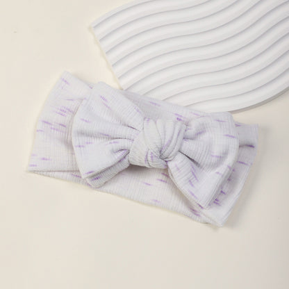 Printed Bow Headband for Baby with Fontanelle Protection