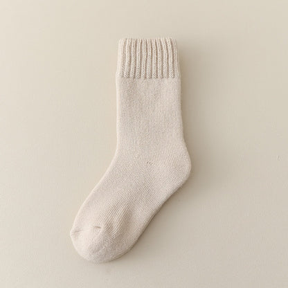 Unisex Thickened Children’s Fleece-lined Mid-Calf Socks