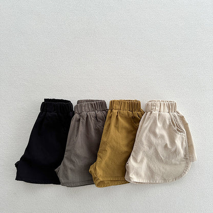 Summer New Arrival Unisex Casual Solid Color Cotton Shorts