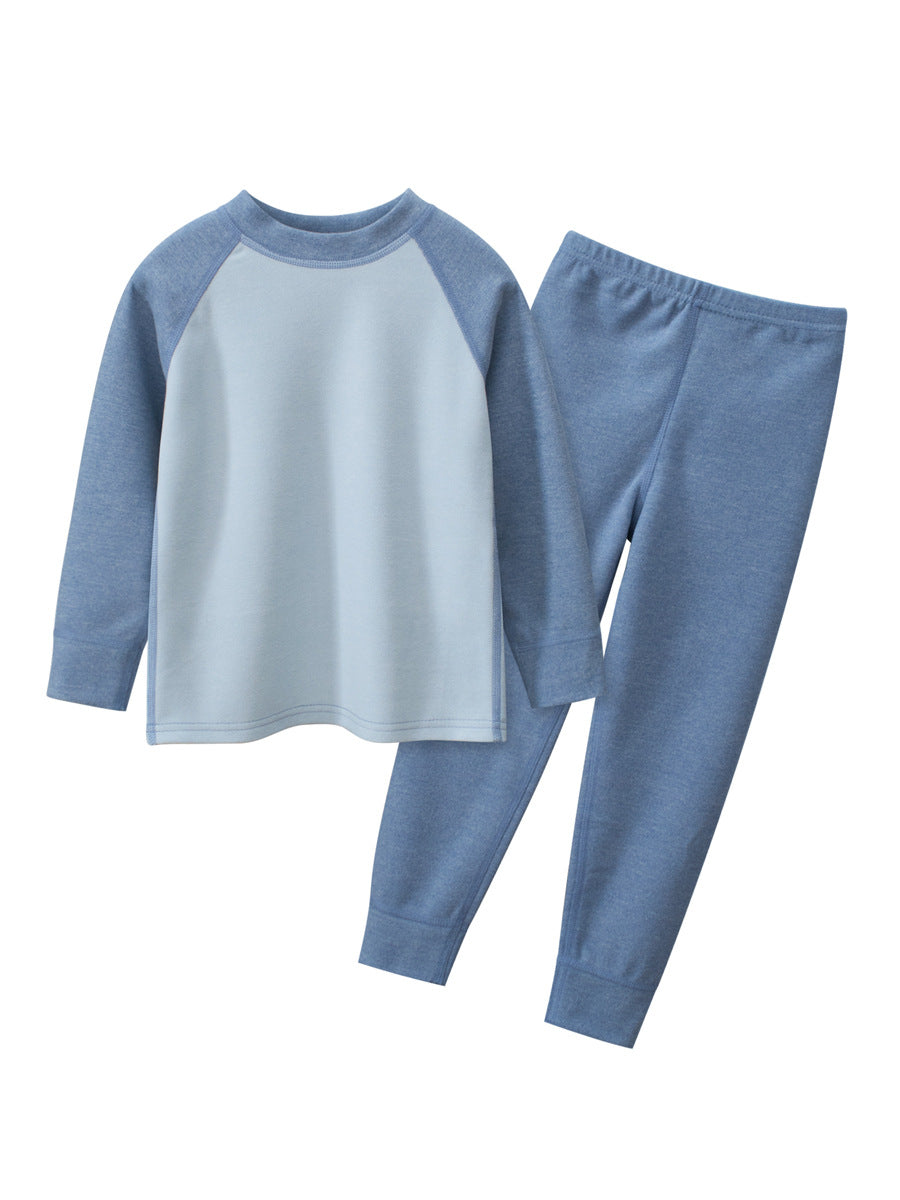 Arrival Autumn Kids Unisex Long Sleeves Simple Casual Top and Solid Color Long Trousers – Clothing Set