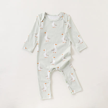 Autumn and Spring New Arrival Baby Unisex Simple Animals Cartoon Pattern Long Sleeves Rompers