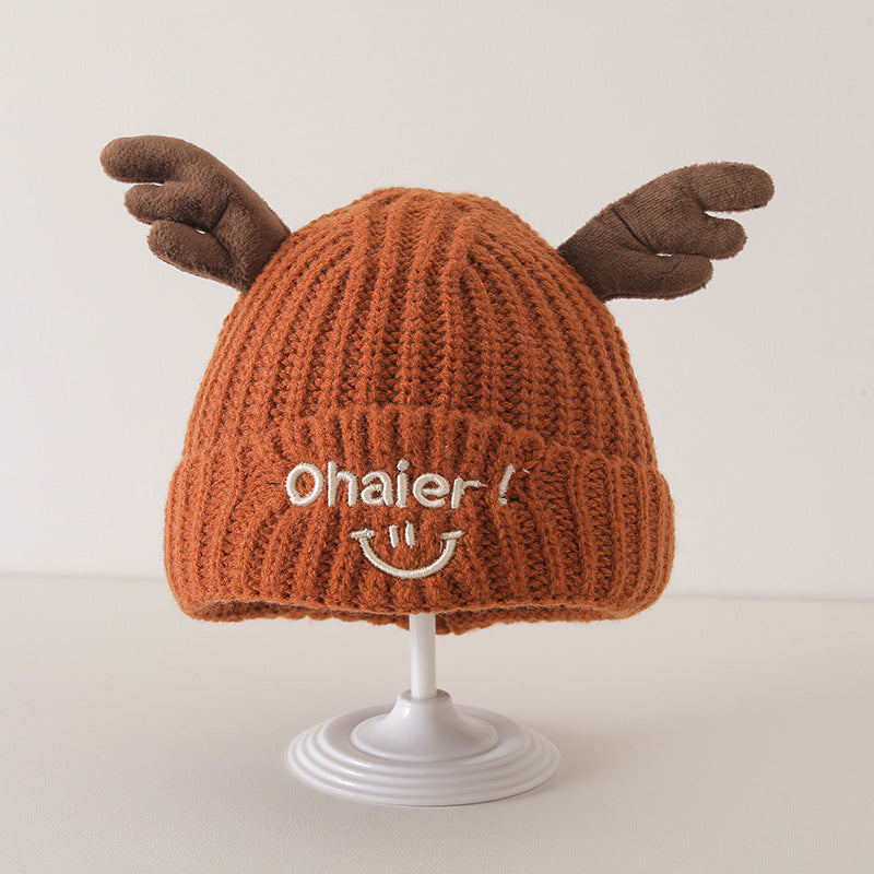 Winter and Autumn Cute Deer Antlers Knit Hat for Baby: Sweet Cute Hat