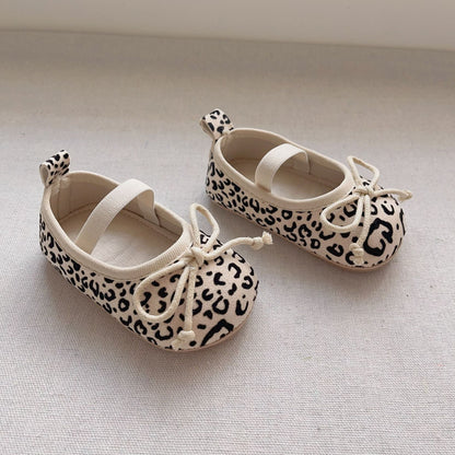 Autumn Baby Girl Leopard Pattern Toddler Soft-Sole Anti-slip Walking Shoes