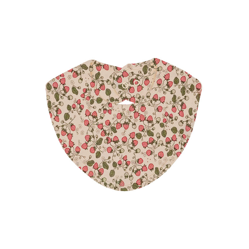 Adorable Fruits Or Animals Pattern Cotton Drool Cloth Bib