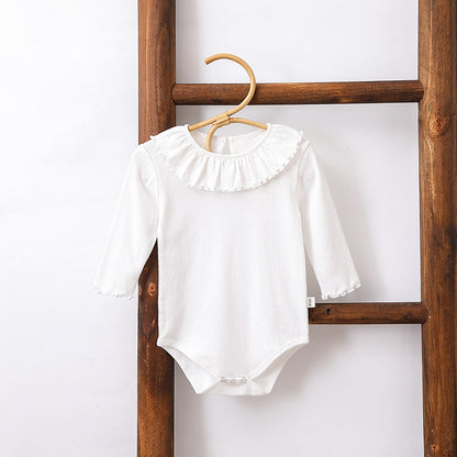 Autumn Hot Selling Baby Girls Simple Casual Solid Color Onesies Bodysuits