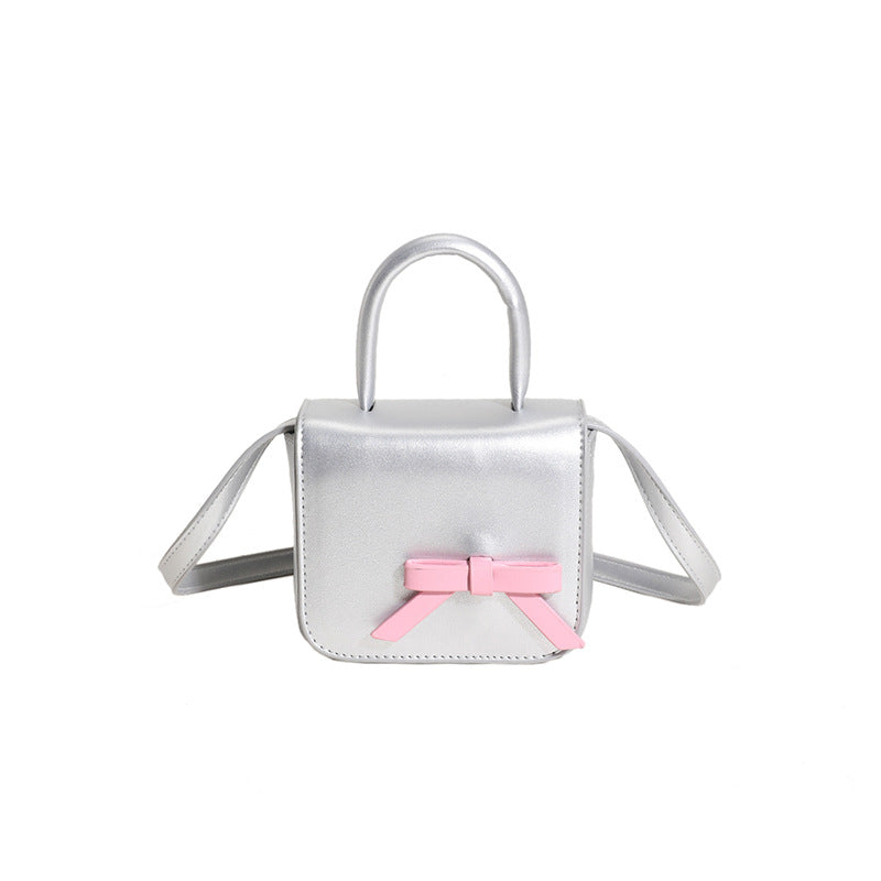 Stylish Creative Carry-On Girls’ Portable Mini Bow Princess Crossbody Handbag