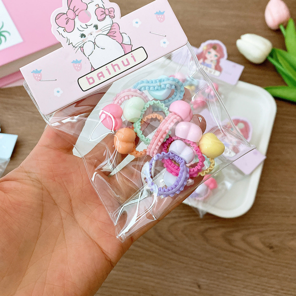 New Collection Of Candy-Colored Hair Ties With Lace