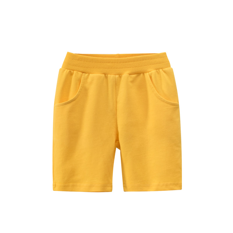 Boys Solid Casual Short Pants In Summer