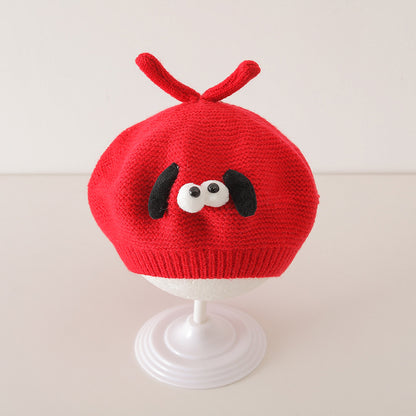 Winter and Autumn Cute Cartoon Knited Hat for Baby: Painter’s Beret Hat