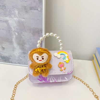 Stylish Cartoon Cute Little Monkey Girls’ Shoulder Bag