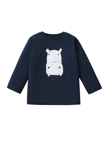 Arrival Autumn Kids’ Long Sleeves Cute Cartoon Animals Pattern T-Shirt In European And American Style For Summer