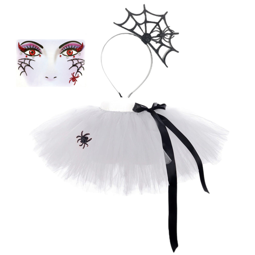 Children Girls’ Halloween Costume Set: Cosplay Tulle Skirt with Accessories – Sets