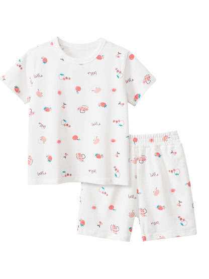 Summer Baby Kids Girls Cartoon Print T-shirt and Shorts Clothing Set