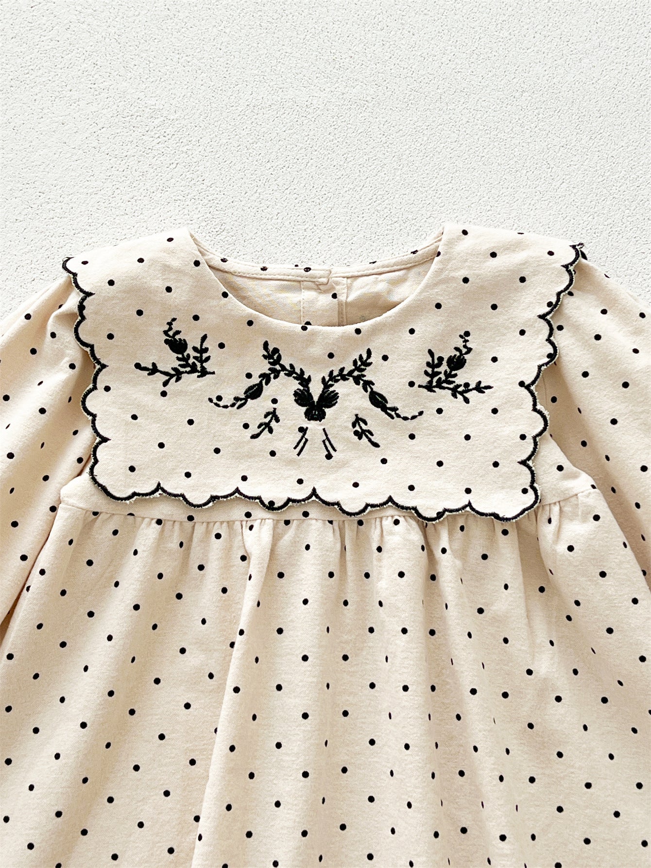 Arrival Baby Girls Long Sleeves Dots Pattern Dress