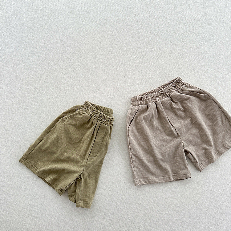 Summer New Arrival Unisex Casual Solid Color Cotton Shorts