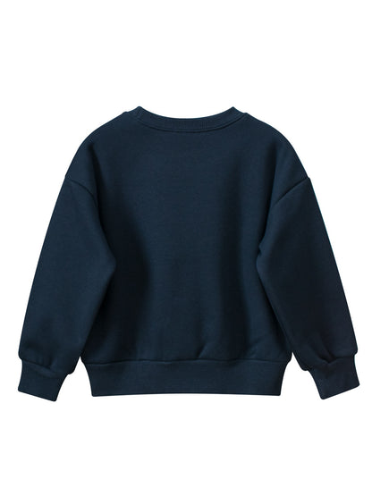 Baby Boy Kids Letters Pattern Crew Neck Long Sleeves Warm Cozy Pullover