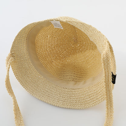 Summer Trendy Straw Hat For Girls, Baby Girl Sun Hat, Thin And Hollowed-Out Design Fisherman Hat