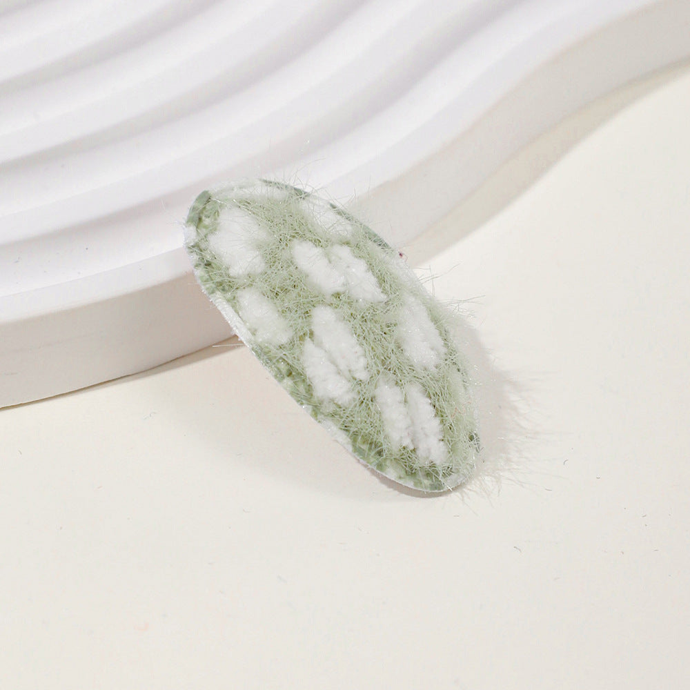 Baby Corn Kernel Fabric Printed Hair Clip for Gentle Side Clipping