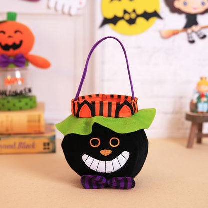 Halloween Witch Pumpkin Tote Bag Children’s Festival Candy Bag Decorative Props