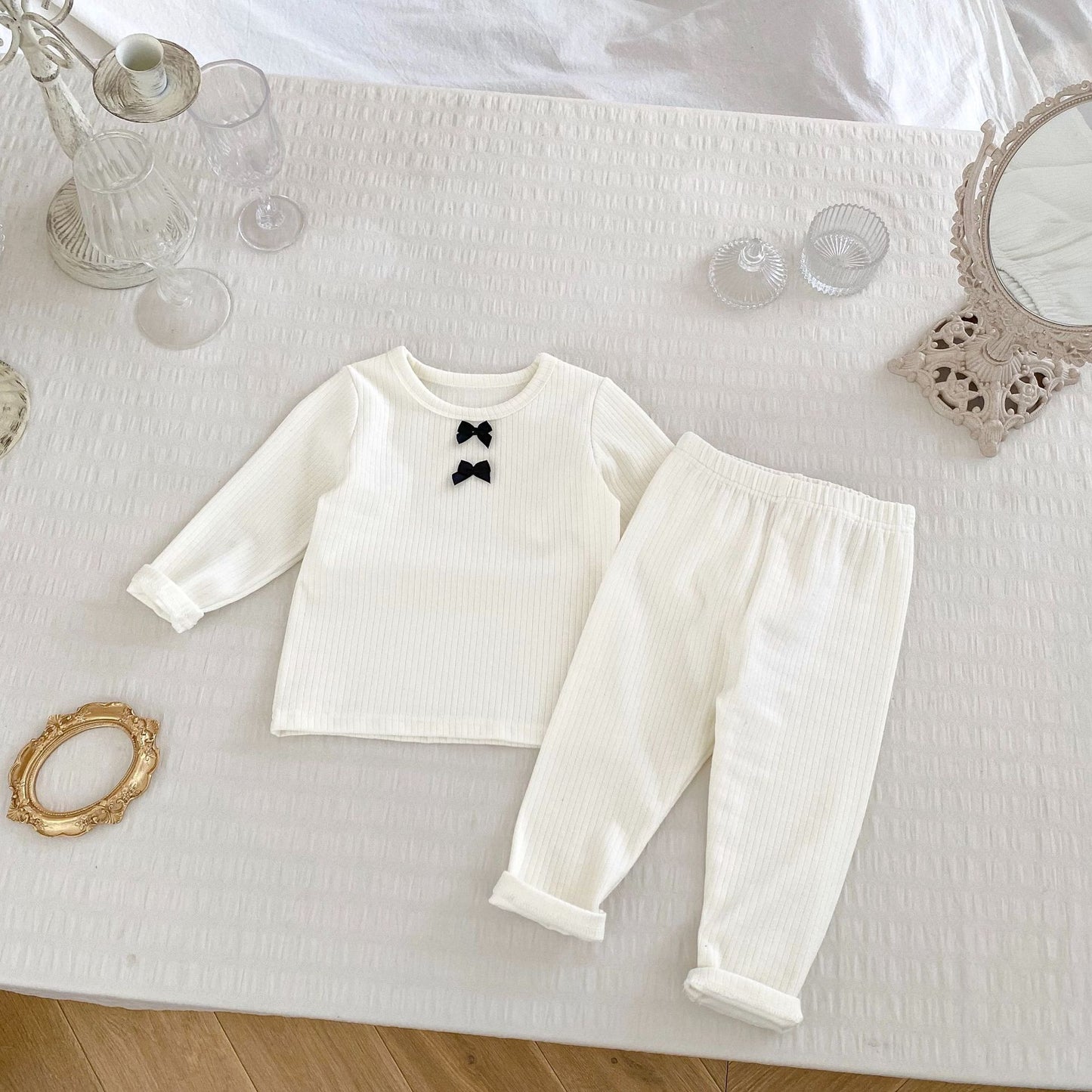 Arrival Autumn Baby Girls Long Sleeves Simple Knitted Top and Solid Color Long Trousers – Clothing Set