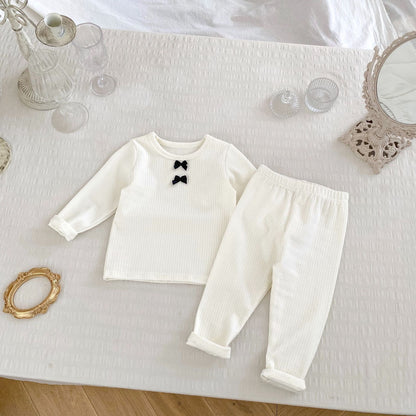 Arrival Autumn Baby Girls Long Sleeves Simple Knitted Top and Solid Color Long Trousers – Clothing Set