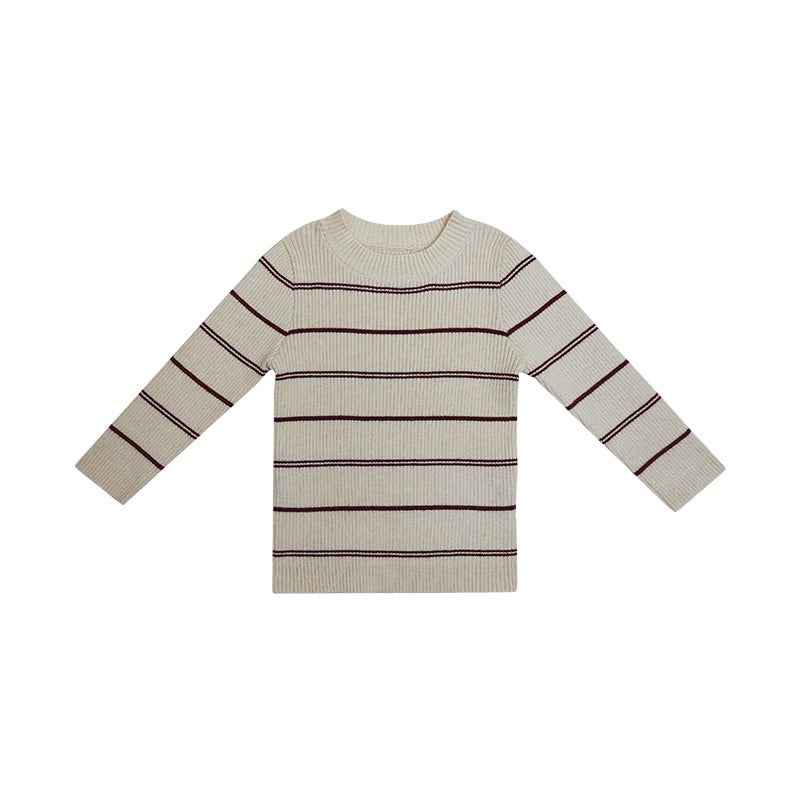 Arrival Kids Unisex Soft Comfortable Knitted Long Sleeves Striped Top Casual Sweater