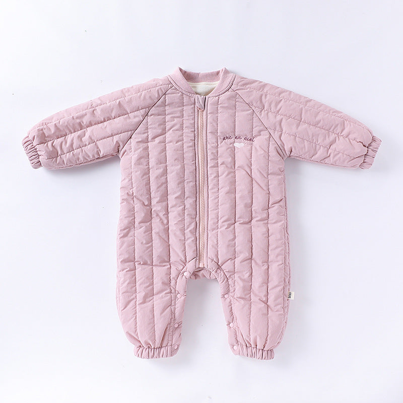 Autumn and Winter New Arrival Baby Unisex Fruits Logo Long Sleeves Casual Thickened Rompers