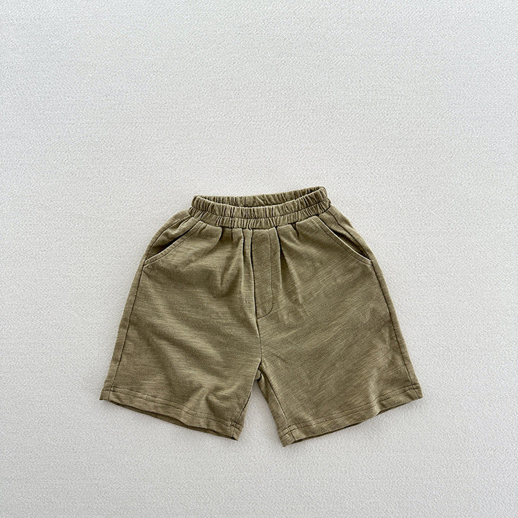 Summer New Arrival Unisex Casual Solid Color Cotton Shorts