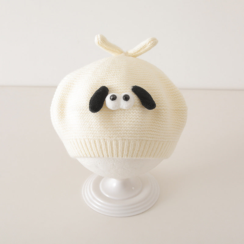 Winter and Autumn Cute Cartoon Knited Hat for Baby: Painter’s Beret Hat