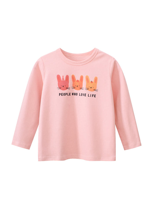 Sudadera con capucha y mangas largas con cuello redondo y estampado de letras y dibujos animados para niñas y niños recién llegados de otoño 