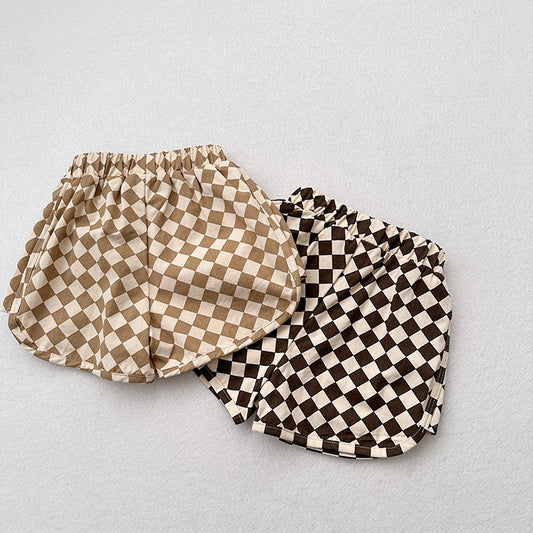 Pantalones cortos de algodón con estampado geométrico de rombos unisex recién llegados para el verano 