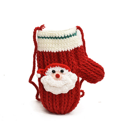 Cute Glove-Shaped Knitted Crossbody Bag