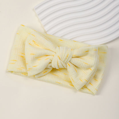 Printed Bow Headband for Baby with Fontanelle Protection