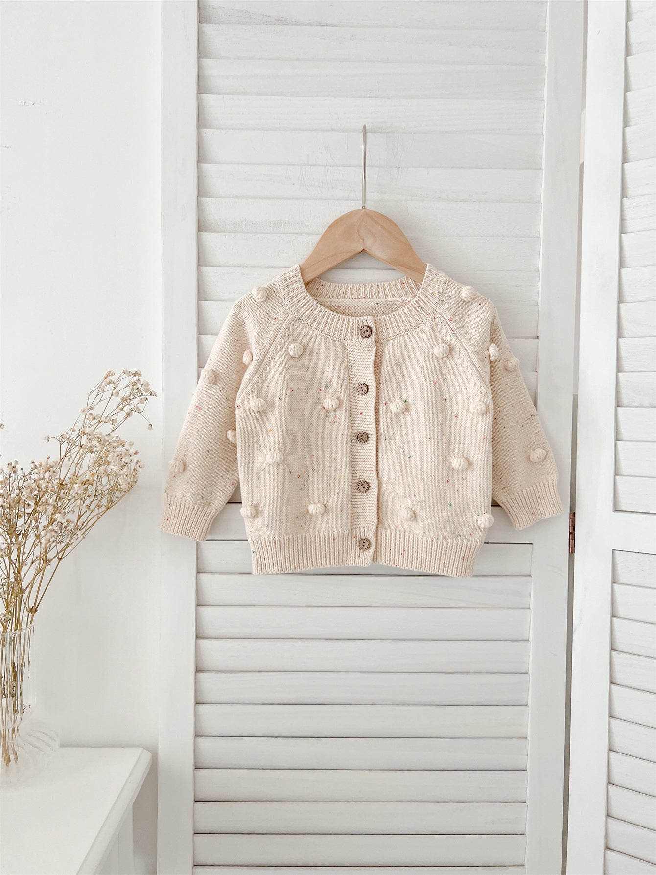 Arrival Autumn Baby Long Sleeves Solid Color Knitted Cardigan and Sleeveless Strap Bodysuits – Clothing Set