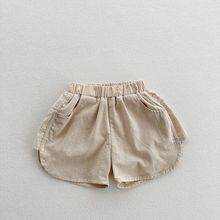 Summer New Arrival Unisex Casual Solid Color Cotton Shorts