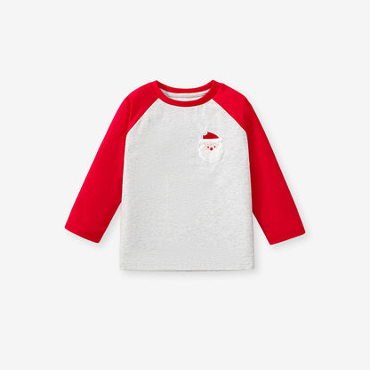 Arrival Autumn Kids’ Christmas Cartoon Pattern Logo Long Sleeves T-Shirt In European And American Style